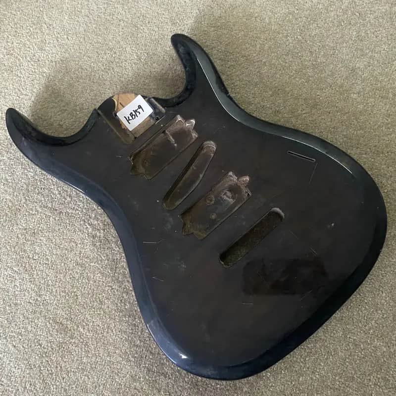 Black Basswood HSH 7 String Guitar Body image 1