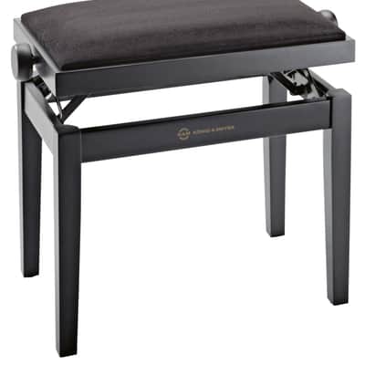 K&M 13900 -20 Klavierbank schwarz matt Sitz Samt image 2