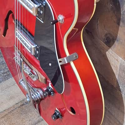 1969 MIJ Univox 335 Coily Semi-Hollow Electric Guitar - Cherry - image 5