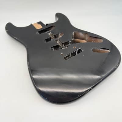 MJT Stratocaster Body Alder Relic Nitro Black 2-Post Light mjt6627 image 3