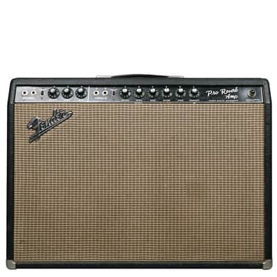 1966 Fender Pro Reverb Black Panel 2x12 Combo image 2