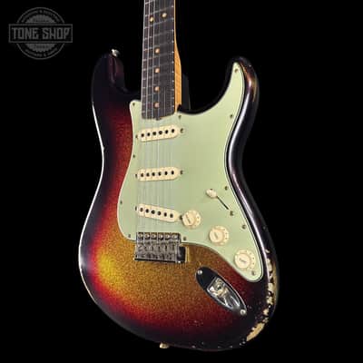 Fender Custom Shop 1963 Stratocaster Relic 3 Tone Sunburst Sparkle w/case TSLTD7OF10 image 2