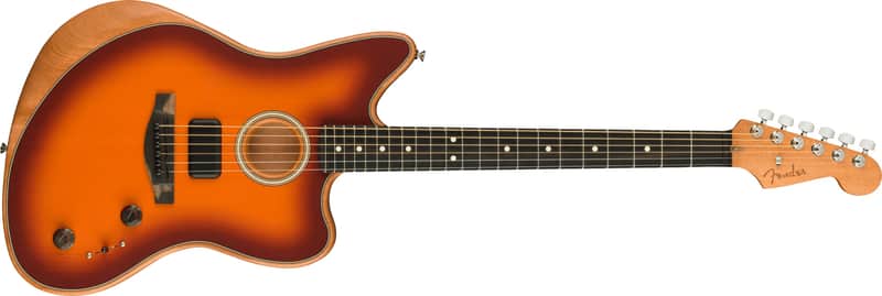 Fender American Acoustasonic Jazzmaster 2021 - Present - Tobacco Sunburst image 1