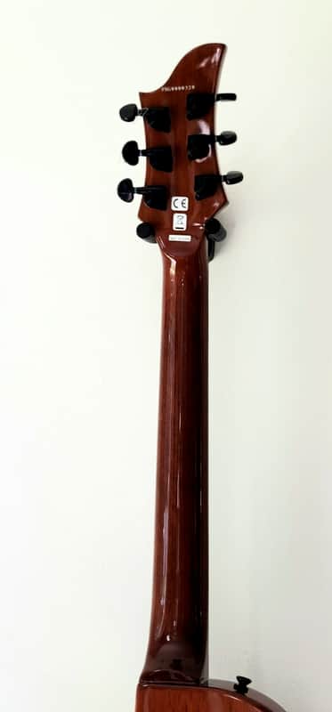 Fernandes Ravelle Deluxe Amber Quilted SingleCut LP EMG w/ Coffin