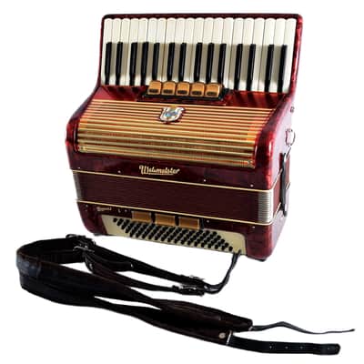 Rare Vintage German Made Top Piano Accordion Weltmeister Gigantilli I - 80 bass + Original Hard Case & Shoulder Straps image 15