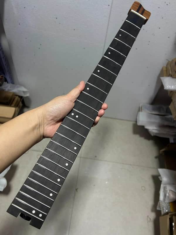 Headless Roasted Flame Maple Guitar Neck, Rosewood Fingerboard 24 Frets image 1