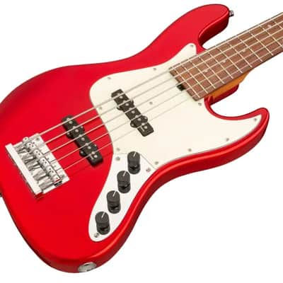 Sadowsky MetroExpress 21-Fret Vintage J/J Bass, Morado Fingerboard, 5-String - Solid Candy Apple Red Metallic High Polish image 1