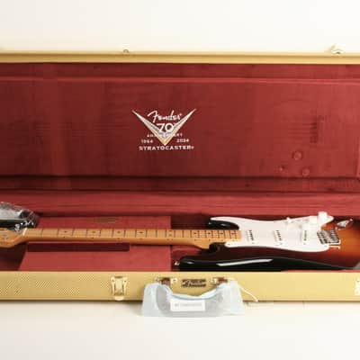 Fender Custom Shop Limited Edition 70th Anniversary 1954 Stratocaster Time Capsule Package 1-Piece Quartersawn Maple Neck Fingerboard Wide-Fade 2-Color Sunburst XN5636 image 12