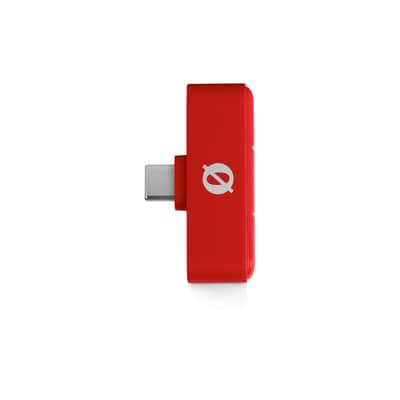 Rode Wireless Micro Microphone Kit (USB-C, Red) with Red Interview Micro Handheld Adapter image 3