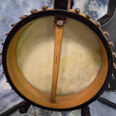 Vintage RARE 1924 Prewar Maybelle A001 Patent Applied for A001 Tenor Banjo Pro Setup New Strings Original Skin Head Original Hardshell Case image 14