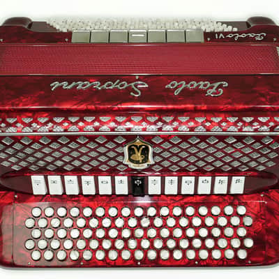 Paolo Soprani Paolo VI 5 Rows Button Accordion made in Italy, C Griff Professional Concert Accordeone de Botones, Straps and Hard Case, 2591 image 8