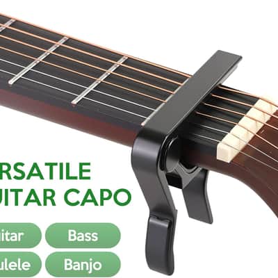 Guitar Capo for Acoustic 6 String, Premium Capo for Electric Guitar, Ukulele Capos, Classical Clip Kapo Clamp image 4