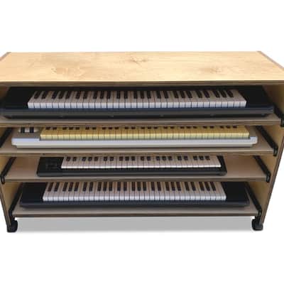 Bazel Studio Desk 61 Key 4 Tray Keyboard Cabinet - Maple image 2