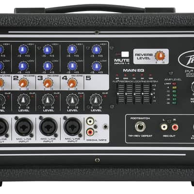 Peavey PV5300 Powered Mixer, 4 Channels (Plus Media Channel), 200 Watts, New image 1