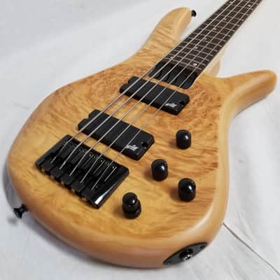 Zon Pre Owned Sonus Standard 5-String Electric Bass Guitar Maple Body Burl Maple Top W/Bag image 4