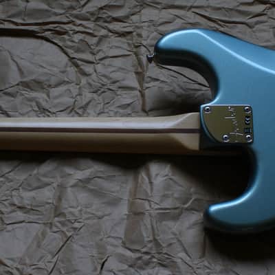 PRO MOD Fender Deluxe Roadhouse Strat w PREAMP Mystic Ice Blue Stratocaster image 2