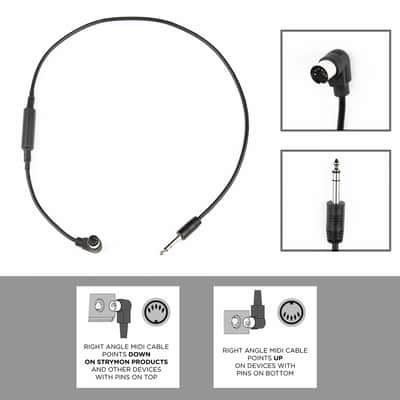 Strymon MIDI EXP Cable - Right Angle MIDI to Straight TRS [Three Wave Music] image 2