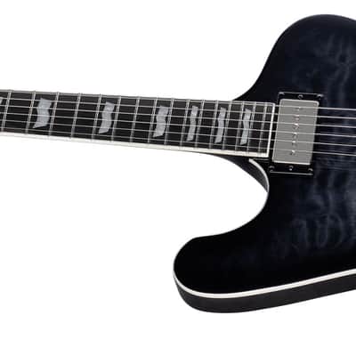 ESP LTD Phoenix-1000 LH Left-Handed See Thru Black Sunburst QM + ESP Case Brand New image 3