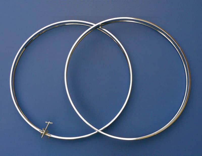 Gretsch Stop Sign Bass Drum Hoops Black Diamond Pearl Anchor 22" image 1