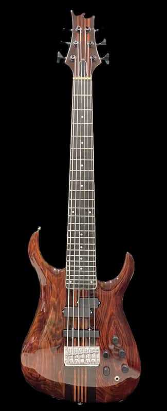 PHRED instruments Panda 6-string Shot Scale Bass 2023 - Transparent brown image 1