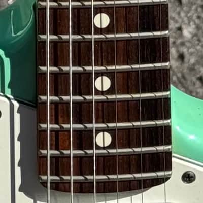 1997 Fender Jeff Beck Signature Stratocaster W/HSC Sea Foam Green Lace Sensor HSS image 4