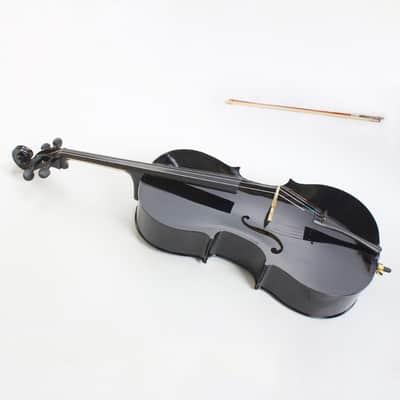 4/4 Wood Cello Bag Bow Rosin Bridge 2020s Black image 6