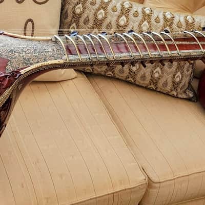 SITAR Antique by HUSEN & Brothers, Miraj, India 7 String Custom Grand Concert "Baritone" 1950's Only 1 known of, Confirmed by Grandson made by Grandfather! - image 7
