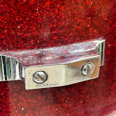 Rogers 10" deep X 14" head Marching Snare Drum (175-1265) 60's - Red Sparkle Bild 16
