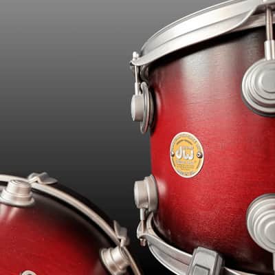DW Collectors Drumset USA Cherry to Ebony SSC Shell Set 2016–2019 - Cherry to Ebony image 8