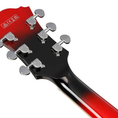 Ibanez AF Artcore 6 String Electric Guitar - Transparent Red Sunburst (AF75TRS) image 4