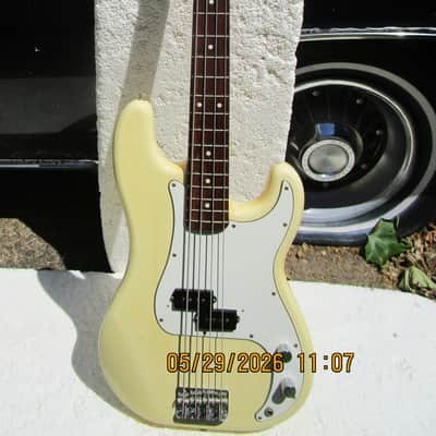 Fender Precision Bass Guitar, 1984-1987, Japan, White Finish, Case image 1