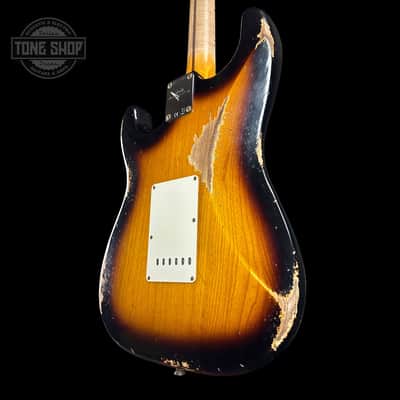 Fender Custom Shop Time Machine '57 Strat Heavy Relic Faded Aged 2 Color Sunburst w/case image 9