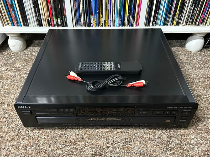 Sony CDP-CE405 Compact Disc Player 5-Disc CD Carousel Changer w/ Remote TESTED ✅