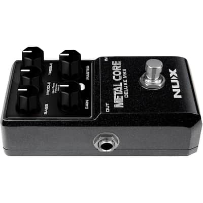 NuX Metal Core Deluxe MKII Hi-Gain Distortion Guitar Effect Pedal for Acoustic Guitars and Bass Guitars, Black image 7