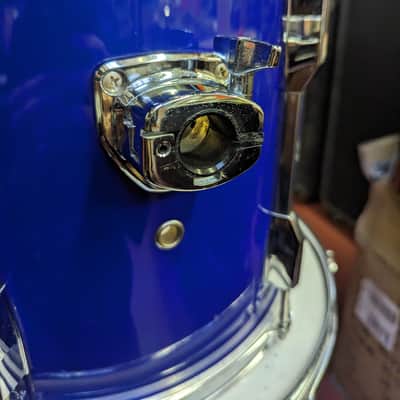 1990s Pearl Export Taiwan 11 X 13" Pacific Blue Wrap Tom - Looks & Sounds Really Good! image 3