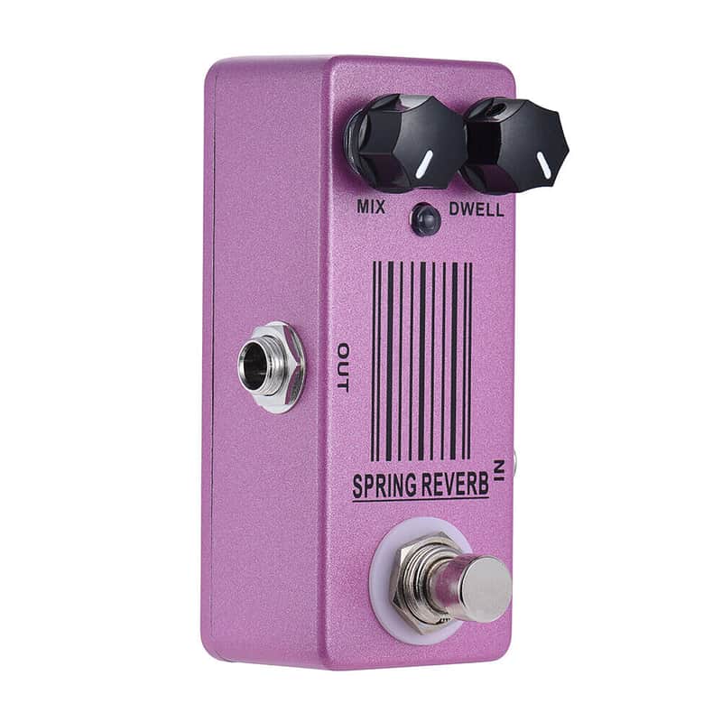Mosky Spring Reverb Mini Single Guitar Effect Pedal Spring Reverb Sound Pink image 1