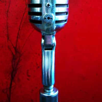Vintage 1950's Electro-Voice 950 Cardax Crystal Microphone w Atlas DS-7 desk stand prop display # 6 image 7