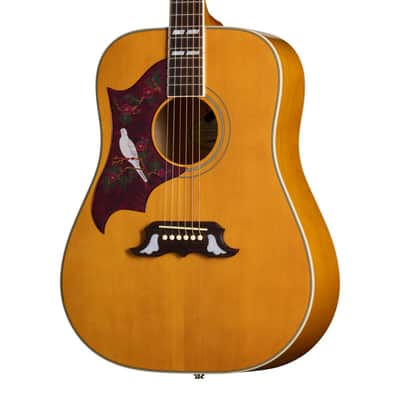Epiphone Dove Studio Left-Handed Acoustic-Electric Guitar w/ Gig Bag - Antique Natural image 1