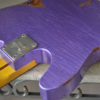 Fender Telecaster American Performer Relic 2019 Lavander Purple Sparkle Duncan Tele Stack image 6