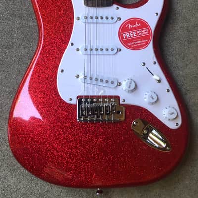 Squier Bullet Stratocaster Limited Edition Electric Guitar Red Sparkle image 3