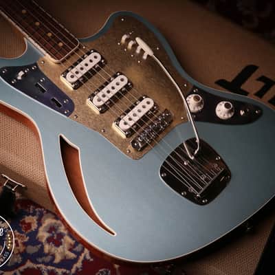 Bilt Guitars Zaftig Bound Top Firemist Silver Curtis Novak VI Pickups image 9