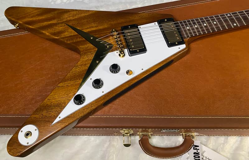 NEW! Gibson Custom 1958 Mahogany Flying V Reissue Electric Guitar - Antique Natural, VOS - WOW - Authorized Dealer - 7.75lbs! - G07550 image 1