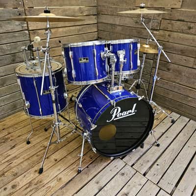 Drum Kit Pearl Export Vintage Complete, Blue USED! RKXEP040626 image 3