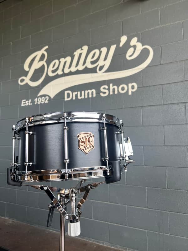 SJC Drums 6.5x14" Tour Series Maple Snare Drum in Matte Black image 1