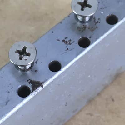 Vintage 1980s Fender Japan Lefty MIJ Tremolo Strat Block 56.5mm Spacing Stratocaster Bridge Steel image 3