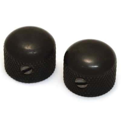 MK-3315-003 (2) Black Mini Dome Knobs for Split Shaft