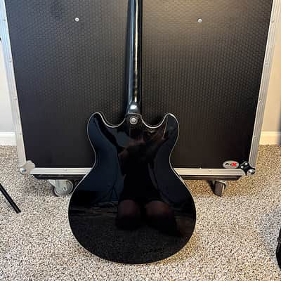 D'Angelico Premier DC Semi-Hollow Double Cutaway with Stop-Bar Tailpiece, Pau Ferro Fretboard 2023 - Present - Black Flake image 4