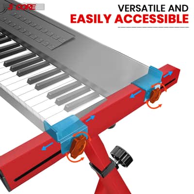 5 Core Keyboard Stand Z Shape Adjustable Foldable Heavy Duty Key Board Piano DJ Controller Stands image 5
