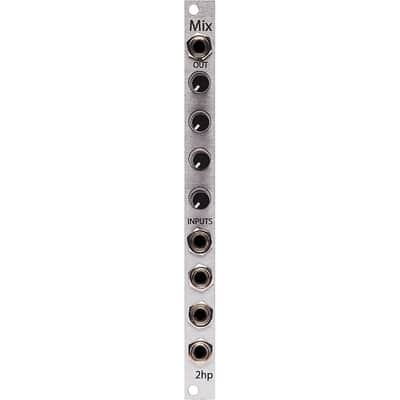 2hp MIX Eurorack Audio Mixer Module (Silver) image 2