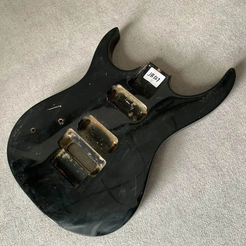 Black HH Left Handed Guitar Basswood Body image 1